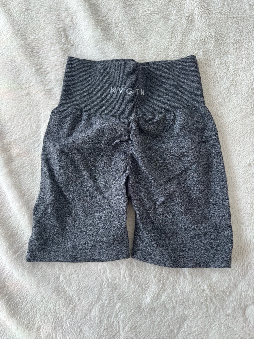 NVGTN Charcoal High-Waist Scrunch-Back Bike Shorts
